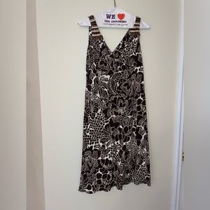 Brown floral summer dress, new with tags